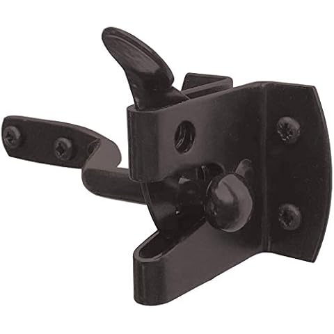 IRONTITE® Auto Gate Latch, Garden Gate Latch for Wooden Gates, Black Coated for Weather Protection, for External Use As Gate Latch & Door Latch (Black) Cover