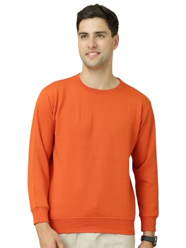 Image of Mack Jonney Fleece Regular Fit Solid Round Neck Sweatshirt for Men-MACK639877