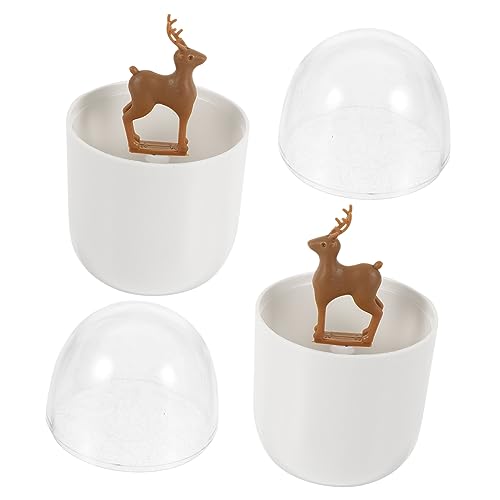 Cabilock 2pcs Toothpick Holder Stylish Elk Design Storage Container for Toothpicks Compact and Lightweight Organizer for Home Travel Use Chic Decoration Occasion