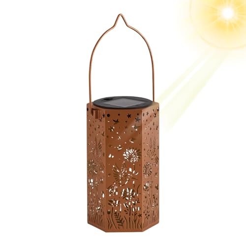 Farol solar para jardín de colibrí: ilumina tus noches en el porche con encanto impermeable