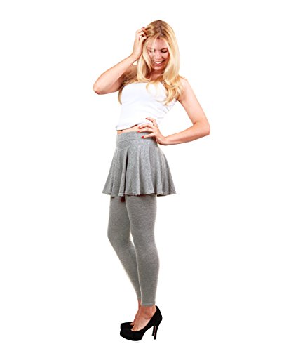 Modadorn Spring Summer Skeggings Solid Flare Skirt Leggings