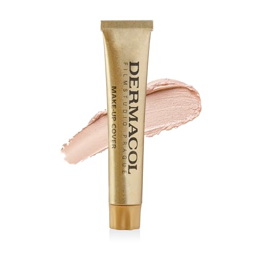 Dermacol - Full Coverage Matte Foundation with SPF 30, Waterproof Foundation for Oily Skin, Acne, & Under Eye Bags, Long-Lasting Makeup, 30g - Shade 208