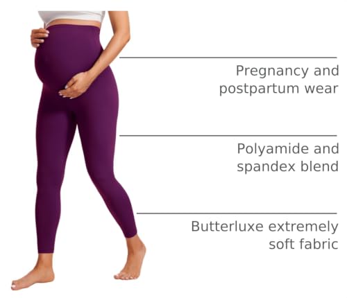 Image of CRZ YOGA Maternity Leggings 25 inch | Butterluxe, Extremely Soft, Gentle Compression, Yoga, Super High Rise, U-shaped Belly, Pregnancy and Postpartum