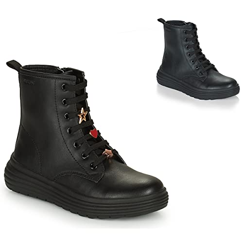 Geox Mädchen J Phaolae Girl Stiefeletten, Schwarz, 36 EU