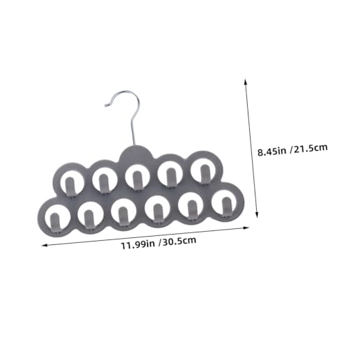 SOLUSTRE 2pcs Flocked Scarf Hanger with Non- Tie and Belt Organizer for Closet Space-Saving Accessory Holder Design for Efficient Storage and Easy Access