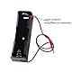 AEDIKO 10pcs 18650 Battery Holder 18650 Battery Clip 1 Slots 3.7V Plastic 18650 Battery Storage Box Case with Connect Cable + Crocodile Clips