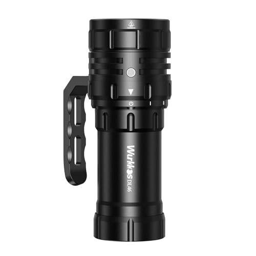 Wurkkos DL46 Dive Light, 20000 Lumen Scuba Diving Flashlight, Type C Rechargeable, 6* XHP50 LED 3 Modes Super Bright Underwater Light Waterproof Dive Torch, for Divers Diving