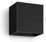 Philips Hue Resonate Downward Outdoor Wall Light, Black - 4