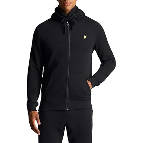 Lyle & Scott Jet Black Zip Through Hoodie Cover