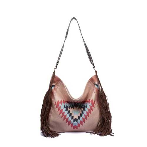 Bolso de mano CORIOS con flecos bohemio para mujer miniatura 1