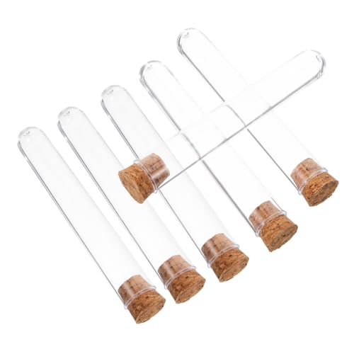 VILLFUL 30pcs Test Tubes with Stoppers Sample Testing Vials Terrarium Tank Experiments Laboratory Test Tubes Tube Test Tubes with Cork Lids Test Tubes with Lids Wooden