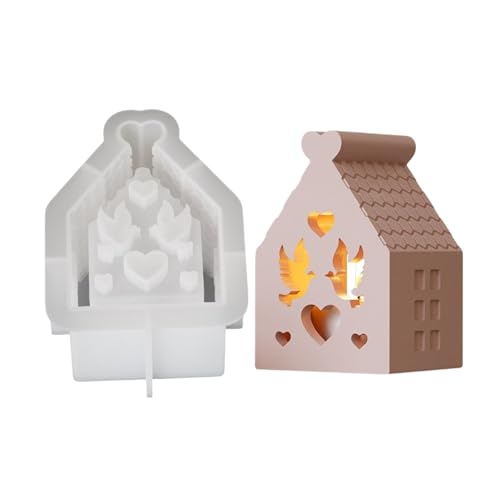 Molde de silicona para portavelas con diseño de fácil liberación para decoración del hogar, ocasiones de fiesta, decoraciones navideñas, material reutilizable para entusiastas del bricolaje y el hogar