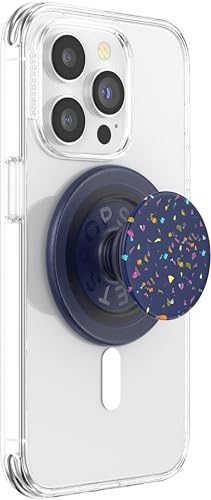 Image of PopSockets Phone Grip for MagSafe, Magnetic Holder, Phone Stand, Navy Blue - French Navy Regrind