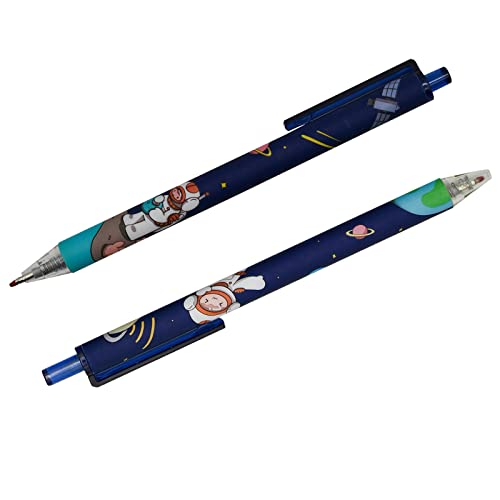 Maydahui 30 bolígrafos retráctiles Spaceman tinta negra miniatura 6
