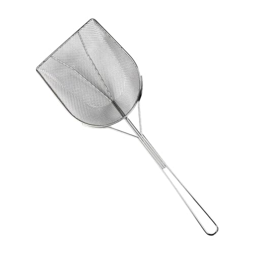 Schiumarola Quadrata per Friggitrice, Colino per Olio da Cucina, Mestolo per Friggere, Utensile da Cucina a Maglie Fini, Schiumarola per Pollo Fritto, S