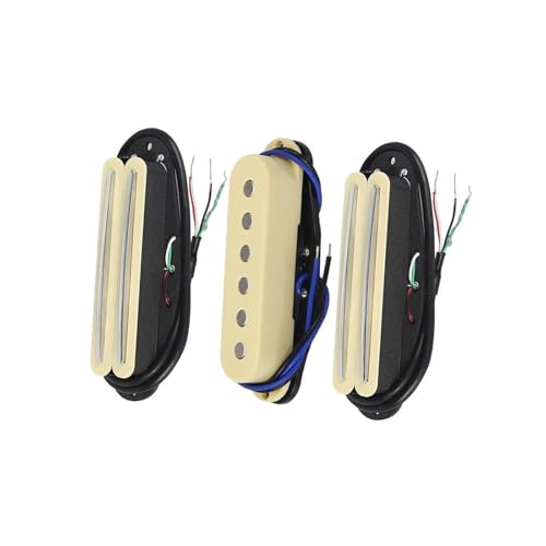 Micros guitare Alnico 5 double piste beige SSS pour restaurer votre son