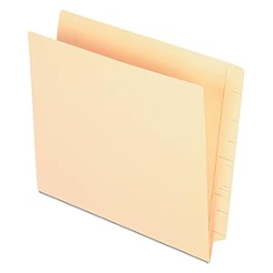Pendaflex 16650 Manila End Tab Pocket Folders, Straight Tab, Two-Ply, Letter, Manila (Box of 50)