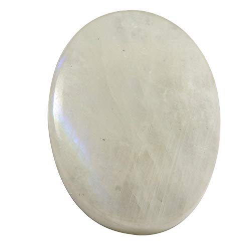 Pierre de lune arc-en-ciel ovale de 101,75 carats en cabochon naturel Og78