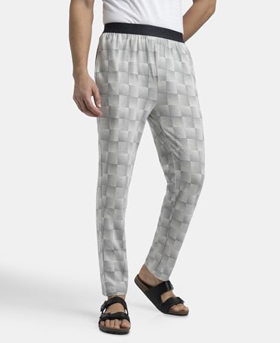 Image of Jockey IM03 Men Tencel Micro Modal Cotton Elastane Stretch Regular Fit Pyjama with Side Pockets (Colors & Prints May Vary)