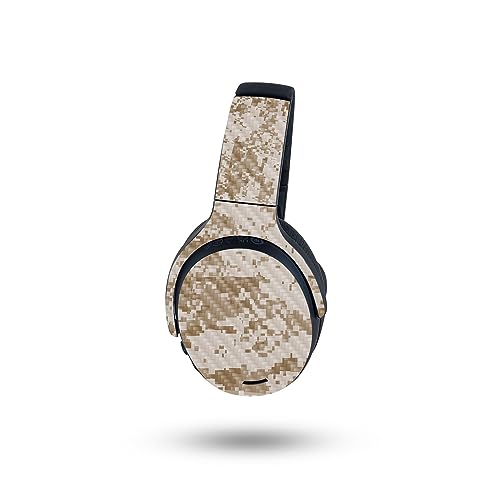 Image of MightySkins Carbon Fiber Skin Compatible with Skullcandy Crusher ANC 2 - Desert Camo | Protective, Durable Textured Carbon Fiber Finish | Easy to Apply