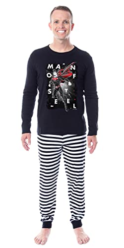 DC Comics Superman Man Of Steel Superhero Tight Fit Cotton Matching Family Pajama Set2
