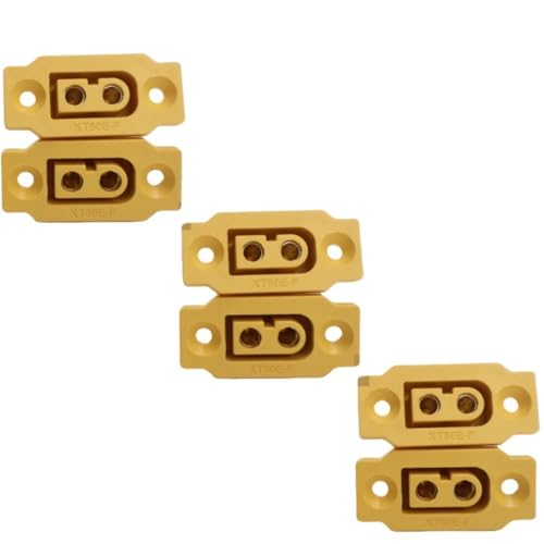XT60E-F connecteur femelle à conductivité maximale et montage sur châssis - 6pcs