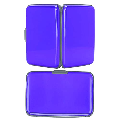 Jobar Aluminum Credit Card Holder Wallet, for Men Women Slim Light Weight RFID Blocking - BLUE2