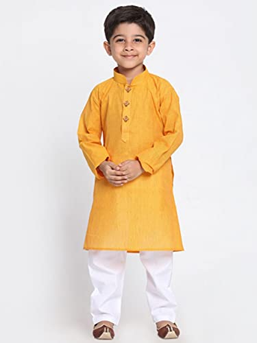 Image of VASTRAMAY Boys Cotton Regular Fit Solid Regular Kurta