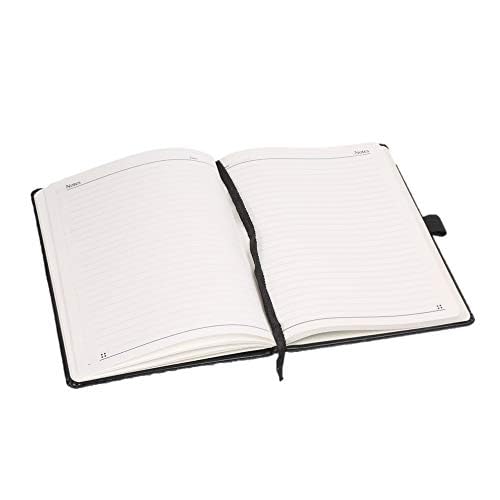 Image of Cubic A5 Leatherite Hardbound Notebook (Black) | Premium Executive Journal with Smooth Pages & Elegant Finish for Office, School & Personal Use