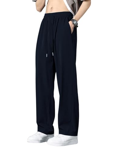 GRECIILOOKS Men Poly Lycra Baggy Regular Fit Trouser Pant