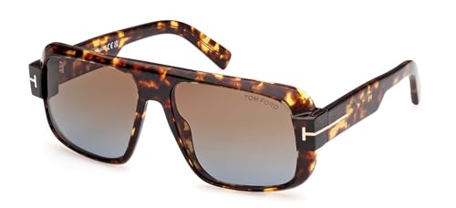 Tom Ford TURNER FT 1101 Dark Havana/Light Brown Shaded 58/15/140 men Sunglasses