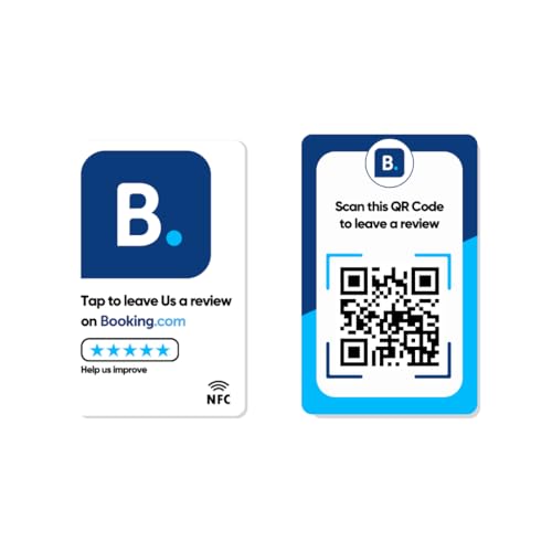 Booking.com Review Card — Tap & Scan for Feedback by tinydabba