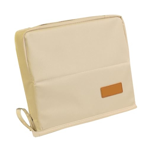 Estuche escolar, portalápices espacioso, impermeable, ligero, con varios compartimentos para maquillaje, manualidades, oficina, escuela, casa, viajes, beige, Fare riferimento alla descrizione
