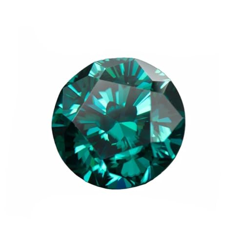 Moissanite ronde taille fleur émeraude GN8 pour création de bijoux