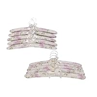 Xiabing Anti-Slip Satin Padded Clothes Hangers with Rotatable Hooks No Shoulder Bump for Women Heavy Sweaters, Coats, Suits, 360° Swivel Hook