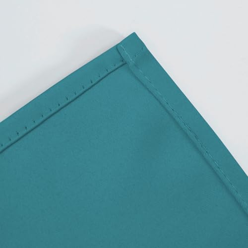 Image of LEMOMO Sea Teal Blackout Curtains 42 x 54 Inch Length Set of 2 Panels Grommet Bedroom Curtains for Living Room