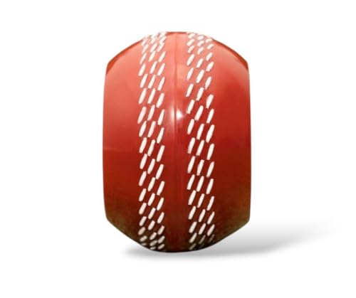 Image of Middling Training Flat Sided incredi Cricket Ball - Red, Nylon Stitched, PVC Exterior, High-Rebound PU Core - Ideal for Training & Matches (Pack of 1)