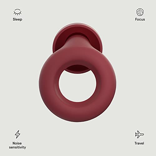 Image of Loop Quiet - Ear Plugs for Sleep - Super Soft, Reusable Hearing Protection in Flexible Silicone for Noise Reduction & Flights - 8 Ear Tips in XS /S /M /L - SNR 24dB & NRR 14 Noise Cancelling - Red