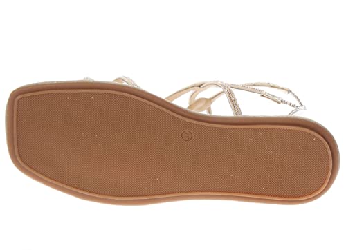 Alma en Pena Sandalo Fasce tubolari Strass Donna