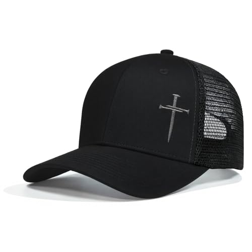 Pusfyeoh Jesus 3 Nail Cross Hat Christian Religious...