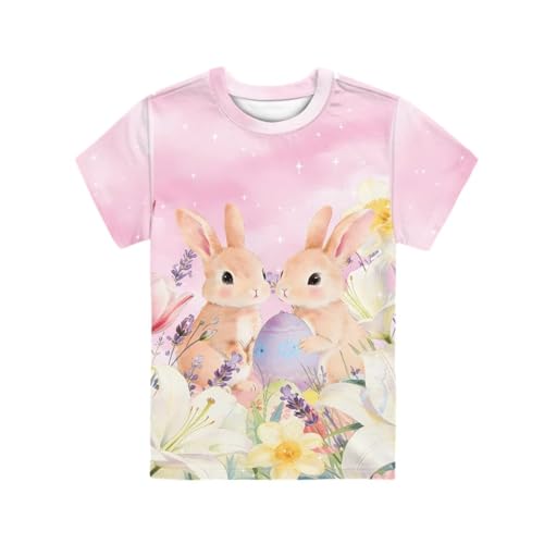 Image of WELLFLYHOM Kids Tshirts Girls Boys Short Sleeve Crewneck Tees Shirts Casual Sport Pullover Tops Size 3-16 Years