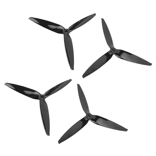 cardyven Hélices Tri Blade de 4pcs, Policarbonato 7040 FPV Propulsor con 3 Cuchillas para Quadcopter Drone FPV de 7 Pulgadas de 7 Pulgadas 8 Pulgadas (Negro)