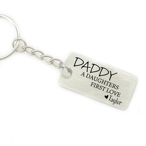 Gift for Dad from Daughter Daddy Keychain A Daughters First Love Keychain Dad Father's Day Gift for Dad Wedding Daddy Gift Idea for Wedding SHAWN-KEYCHAIN