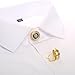 JEWSHA Fashion Button Cover Metal Cufflinks for Shirts Bling Rhinestone Rose Flower Sleeve Clothing Decoration Button No Sewing Buttons Clips, Perfect for Birthday, Christmas,Wedding Gifts (black)