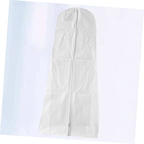 1pc White Wedding Dress Storage Bag Nonwoven Garment Cover for Bridal Gown Breathable Dust for Wedding Day and Photography3