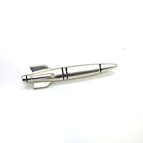 doodle beads rocket tie clip i love you to pluto and back outerspace gift silver or gold