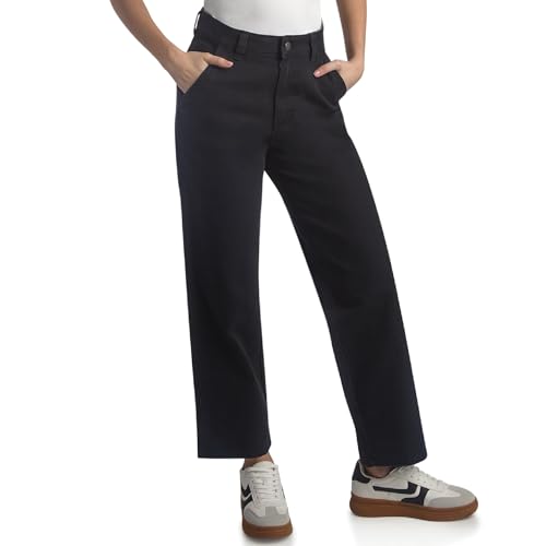 Dickies Womens Work Pants - Wide Leg Cropped Duck Canvas Work