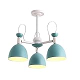 Lámparas de Techo, Lámpara Colgante de Araña Creativa Azul de Tres Cabezas, Soporte de Lámpara de Hierro, Lámpara Colgante, Decoración Exquisita, Lámpara de Araña Ajustable para Sala de Estar, Dormito