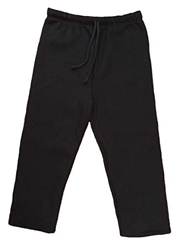 Conjunto moletom infantil calça e blusa capuz e bolso canguru preto 6 a 10 anos (10)