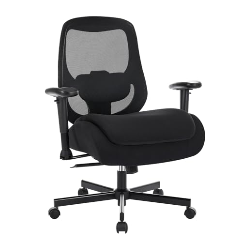 Ergonomic Home Office Desk Chair,Breathable Mesh Chair with Expanded High Back Lumbar Support,Adjustable Height (Classic)